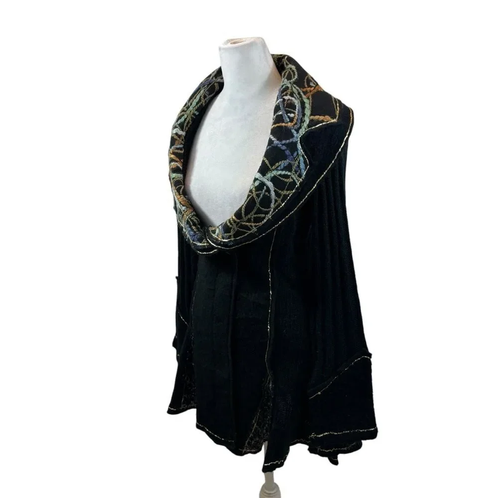 Brand new without Tags Sioni‎ Wool Mohair Blend Wide Collar Cardigan Size Small - Picture 5 of 12